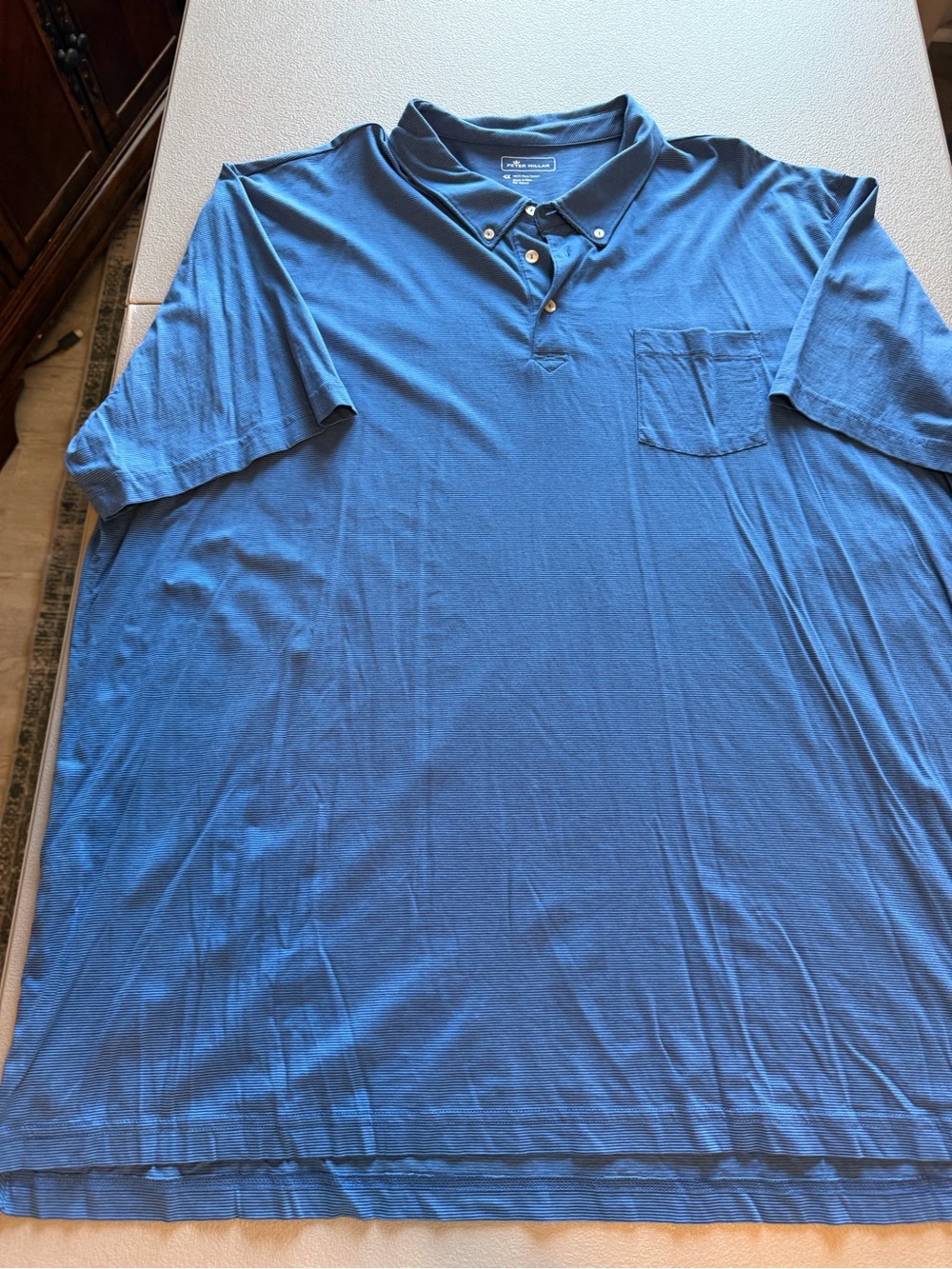Peter Millar Men's Blue Short-Sleeve Polo Shirt size 4X